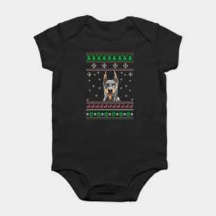 Cute Doberman Dog Lover Ugly Christmas Sweater For Women And Men Funny Gifts Baby Bodysuit